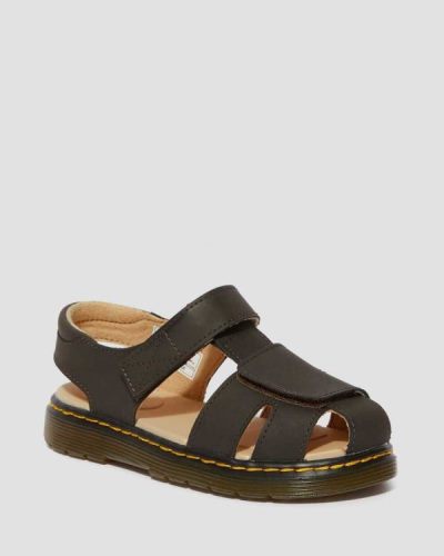 Sandalias Dr Martens Junior Moby Ii Wildhorse Cuero Para Niños DR2014T